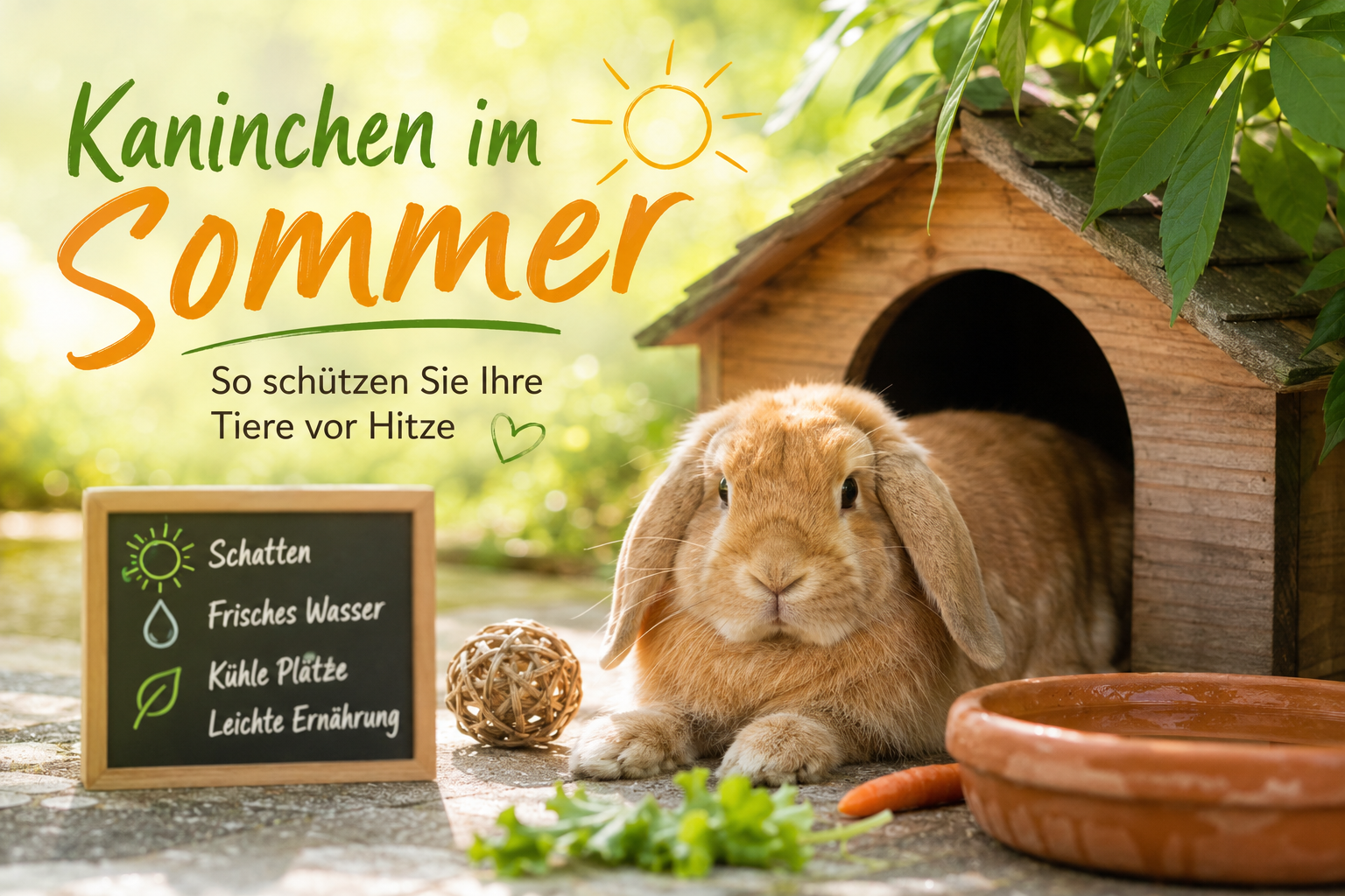 Kaninchen im Sommer – So schützen Sie Ihre Tiere vor Hitze