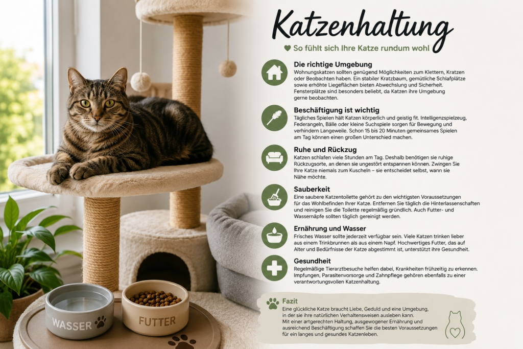 Katzenhaltung – So fühlt sich Ihre Katze rundum wohl