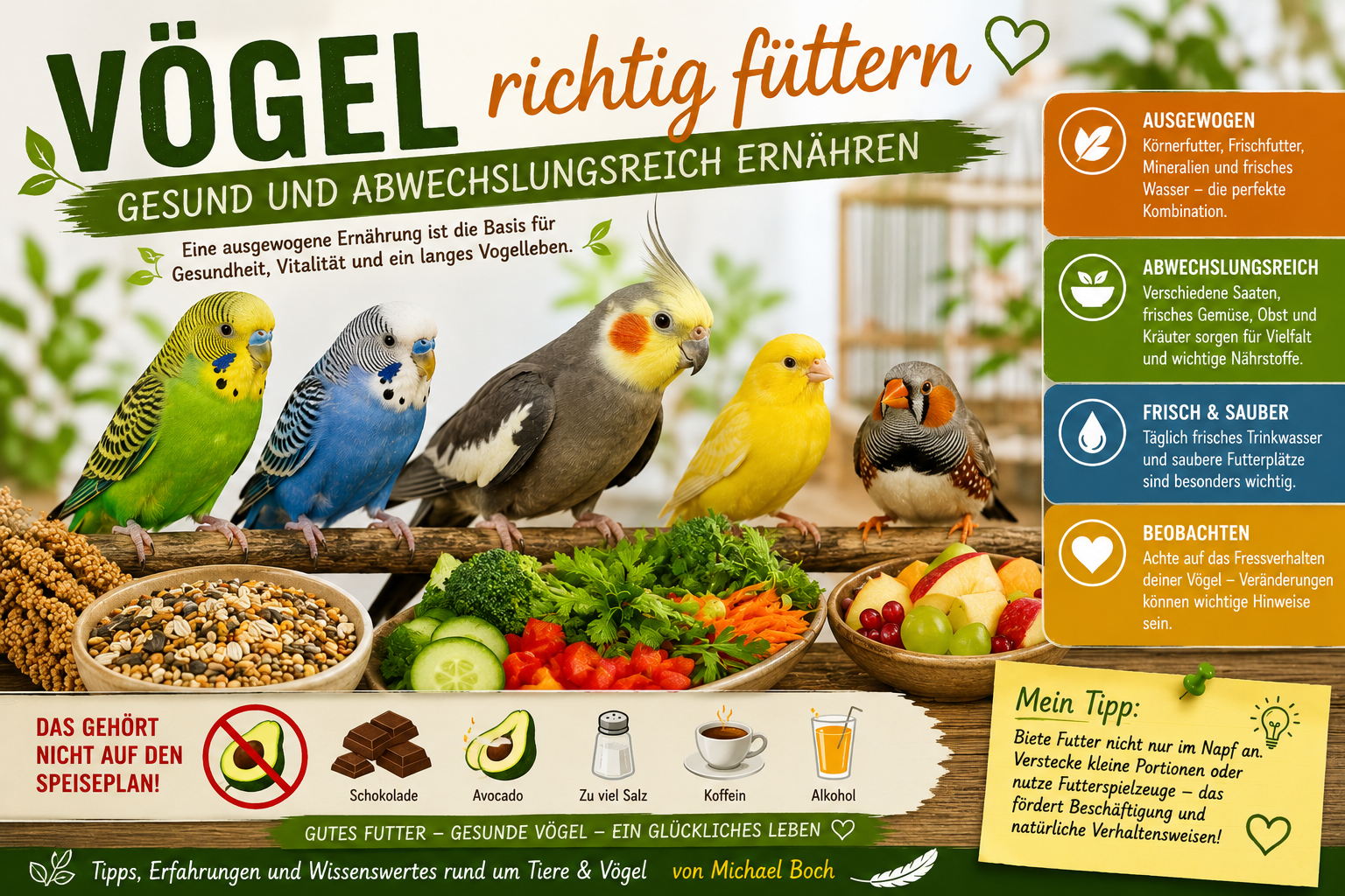 Fütterung von Wellensittichen