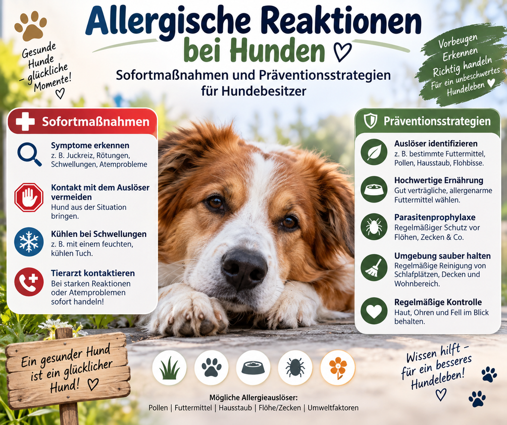 Allergische Reaktionen bei Hunden: Sofortmaßnahmen und Präventionsstrategien für Hundebesitzer